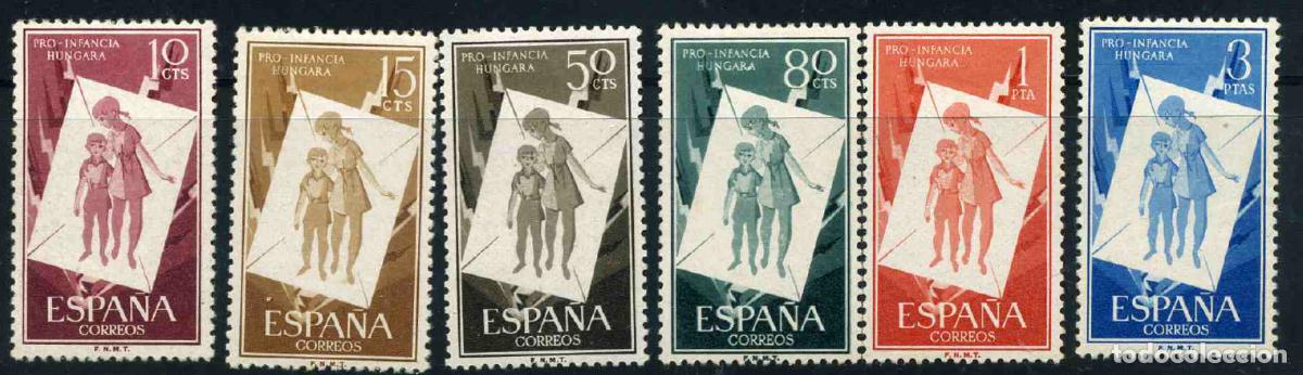 Sellos: Espa&ntilde;a 1956 - Pro infancla h&uacute;ngara - Foto 1