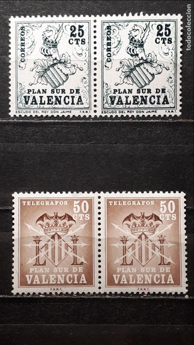Sellos: VALENCIA. A&Ntilde;O 1963. **. EDIFIL 1/2 - Foto 1