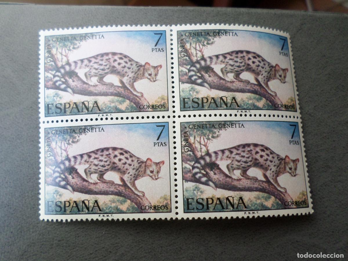 Sellos: # 1972, fauna hispanica, gineta, edifil 2106