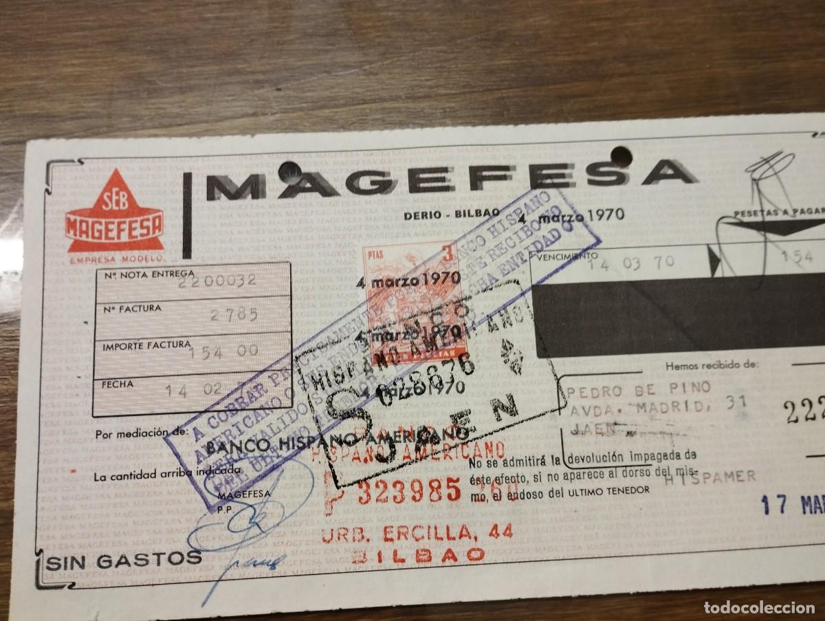 Sellos: POLIZA SOBRECARGADA 4 MARZO 1970 MAGEFESA. - Foto 2