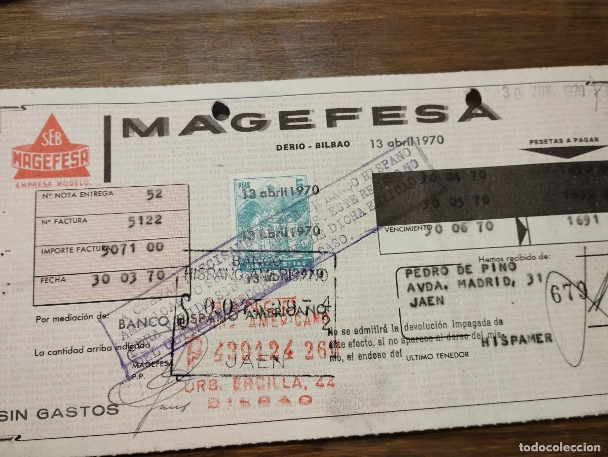 Sellos: POLIZA SOBRECARGADA 13 ABRIL 1970 MAGEFESA. - Foto 2