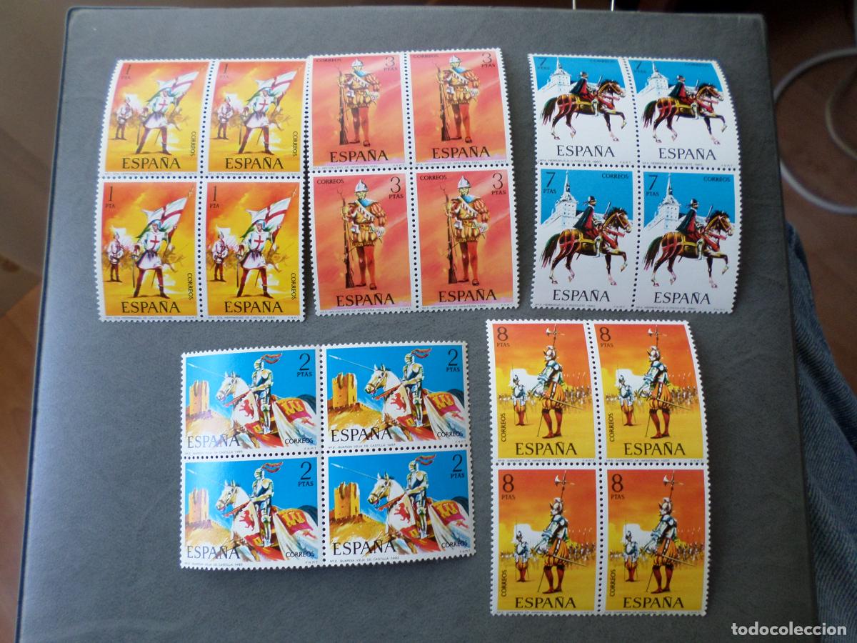 Sellos: # 1973, uniformes militares, grupo I, edifil 2139/43