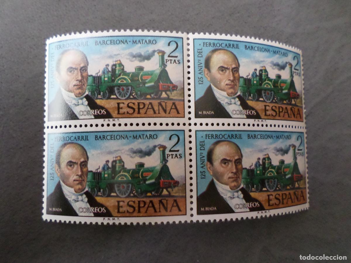 Sellos: # 1974, 125 aniversario ferrocarril barcelona-mataro, edifil 2173