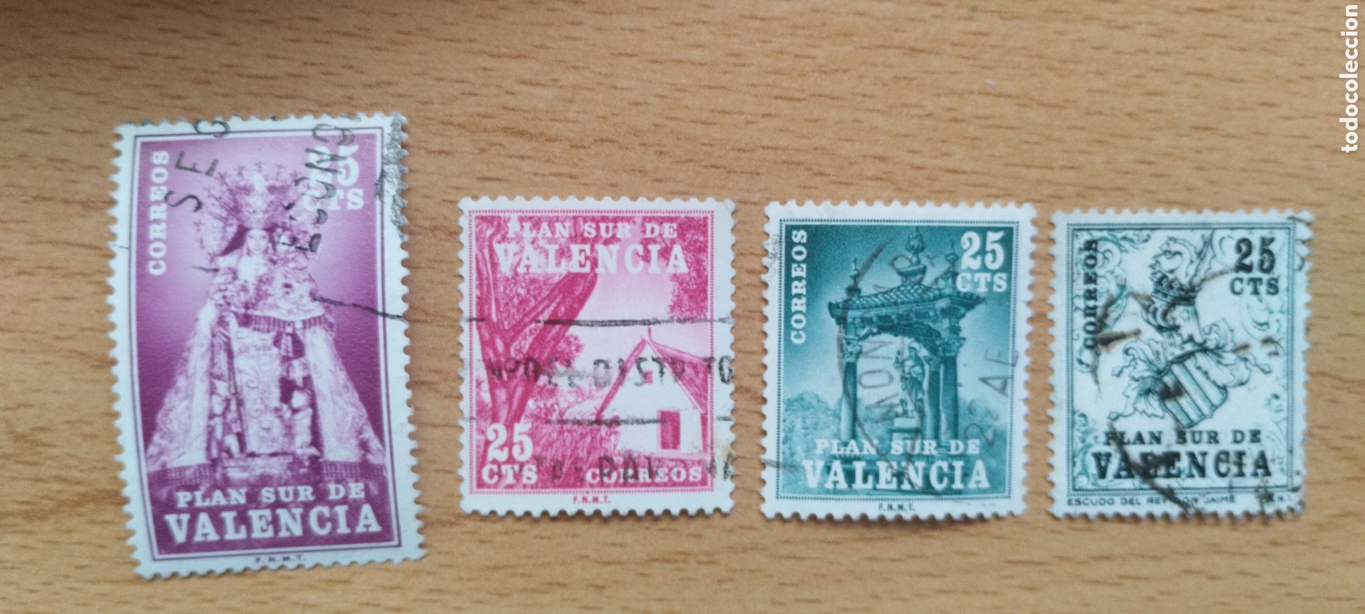 Sellos: Sellos Valencia usado Edifil num 1, 3, 6,7 - Foto 1