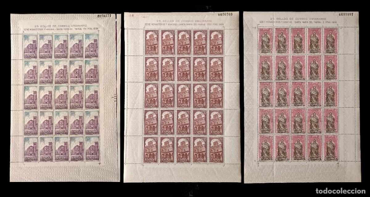 Sellos: ESPA&Ntilde;A.1968.Monasterio Sta Mar&iacute;a del Parral.PLIEGO 25.Edifil 1894-1896