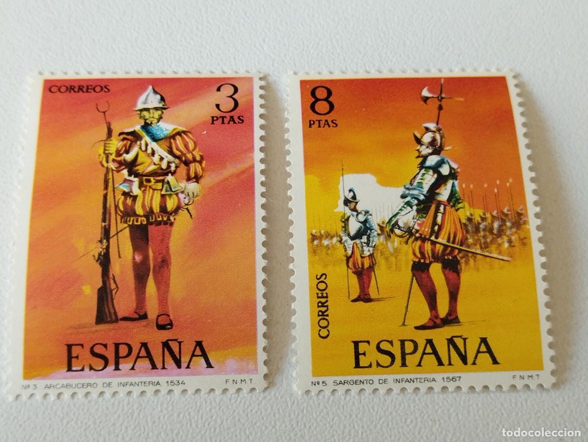 Sellos: CORREOS ESPA&Ntilde;A UNIFORMES MILITARES 1973 - Foto 1