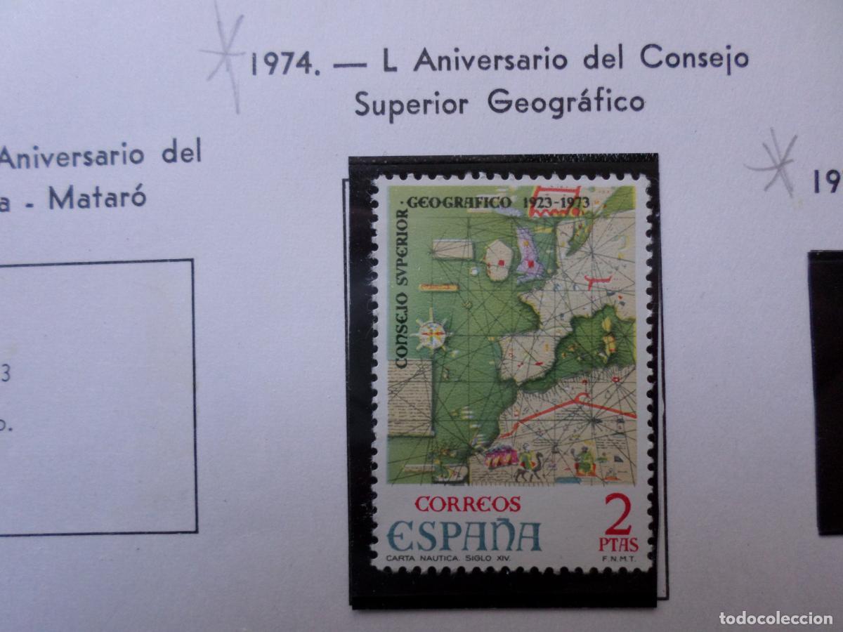 Timbres: 1974, L aniversario del consejo superior geografico, edifil 2172