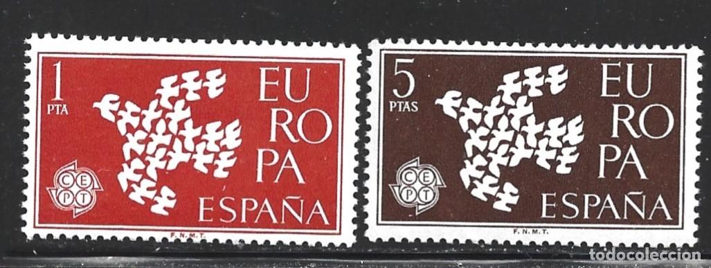 Sellos: ESPA&Ntilde;A 1371/72** - A&Ntilde;O 1961 - EUROPA - Foto 1