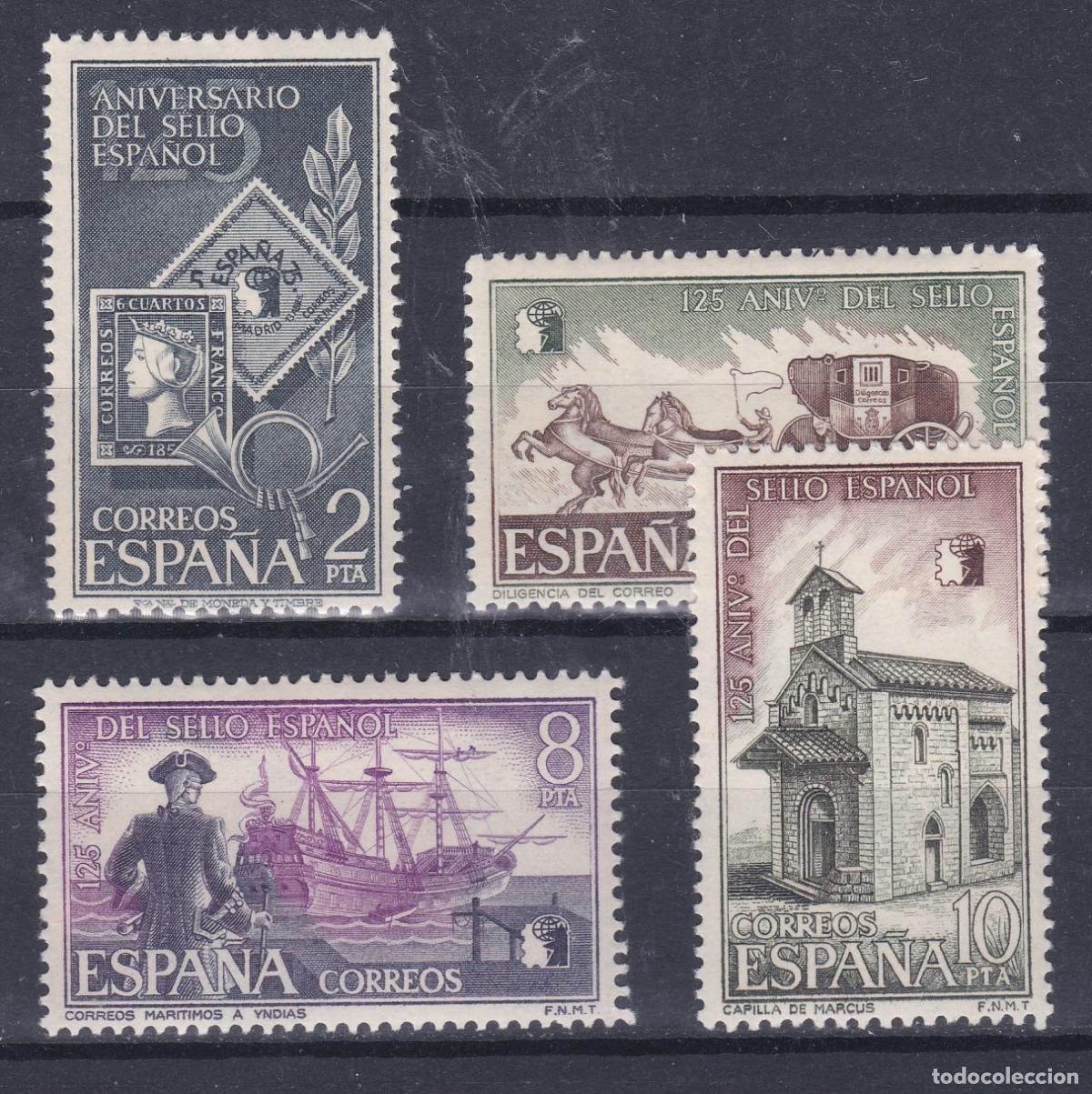 Selos: SERIE NUM 2232/35 125 ANIVERSARIO DEL SELLO NUEVO SIN CHARNELA