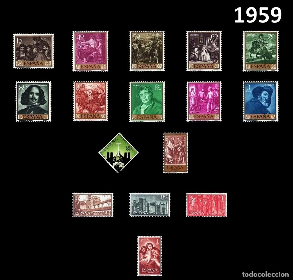 Francobolli: SELLOS ESPA&Ntilde;A 1959** MHN. COMPLETO. SELLOS NUEVOS.