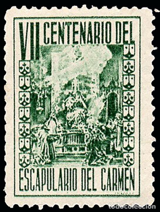 Sellos: Granada - Vi&ntilde;etas - S/Cat * &rdquo;VII Cent. del Escapulario del Carmen&rdquo; - Foto 1