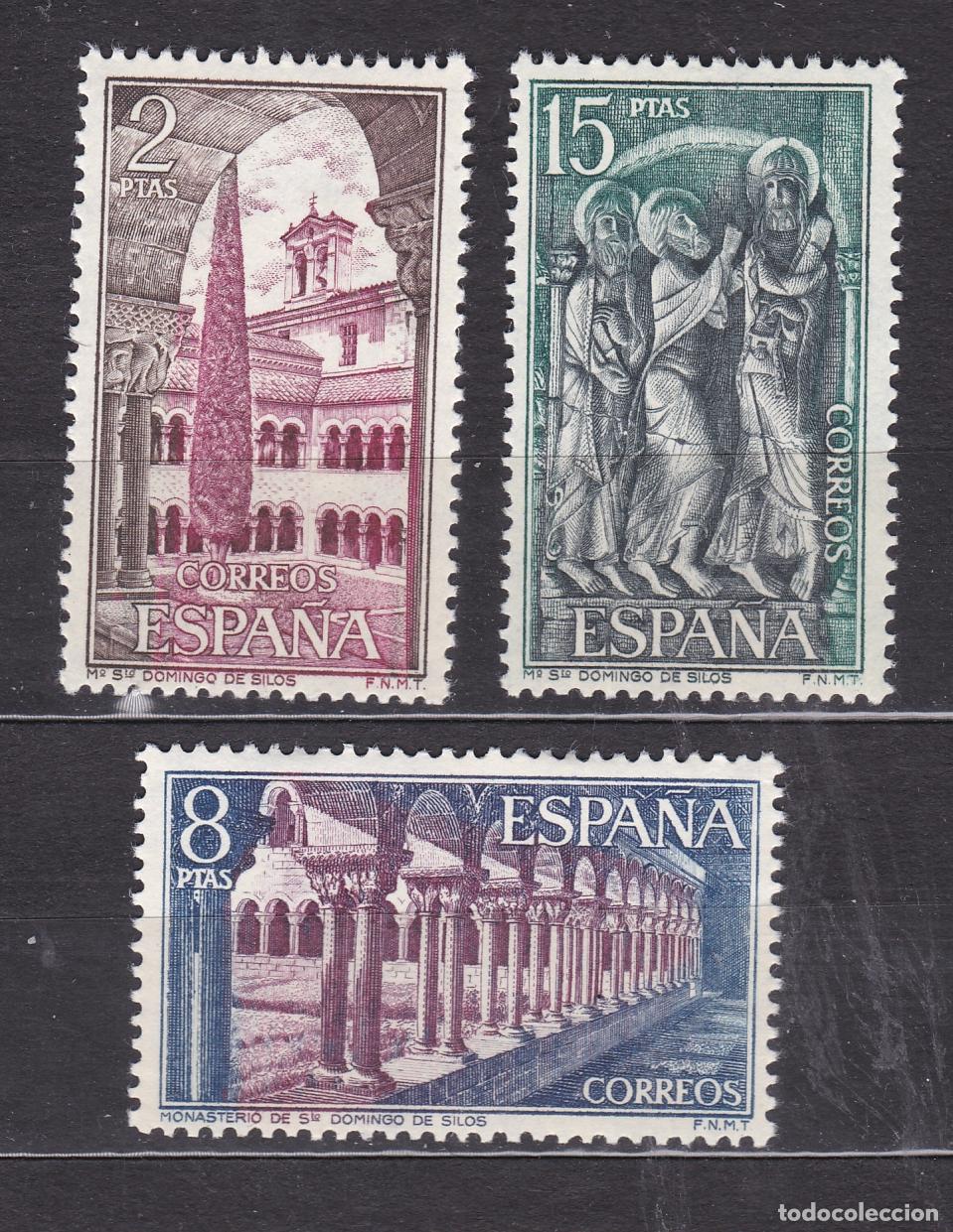 Sellos: ESPA&Ntilde;A N&Uacute;M 2159/61 MONASTERIO DE SILOS NUEVOS SIN CHARNELA - Foto 1