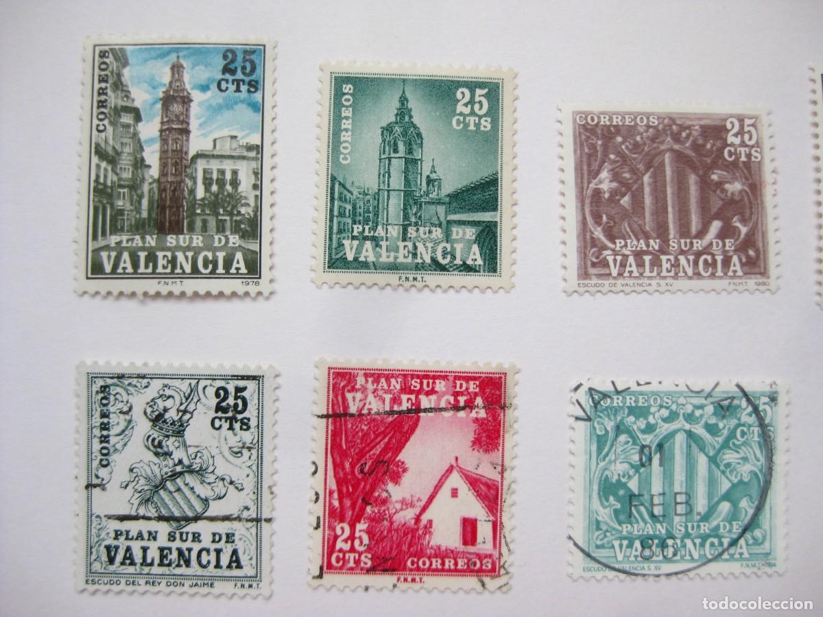Sellos: SELLOS ESPA&Ntilde;A PLAN SUR DE VALENCIA LOTE DE 10 - Foto 2