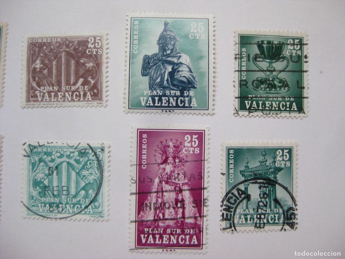 Sellos: SELLOS ESPA&Ntilde;A PLAN SUR DE VALENCIA LOTE DE 10 - Foto 3
