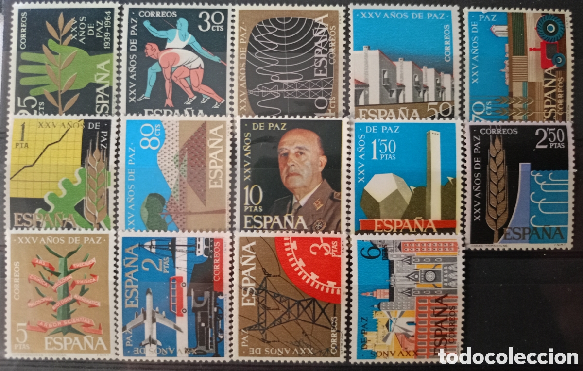 Sellos: Espa&ntilde;a 1964 A&ntilde;os de paz - Foto 1