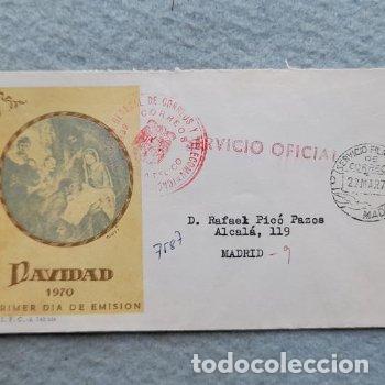 Sellos: Sobre circulado Navidad 1970. Servicio Oficial - Foto 1
