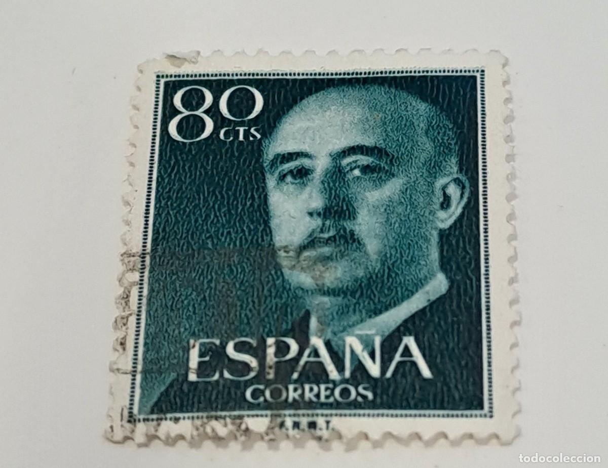 Sellos: ESPA&Ntilde;A - SELLO DE FRANCO DE 80 C&Eacute;NTIMOS - Foto 1