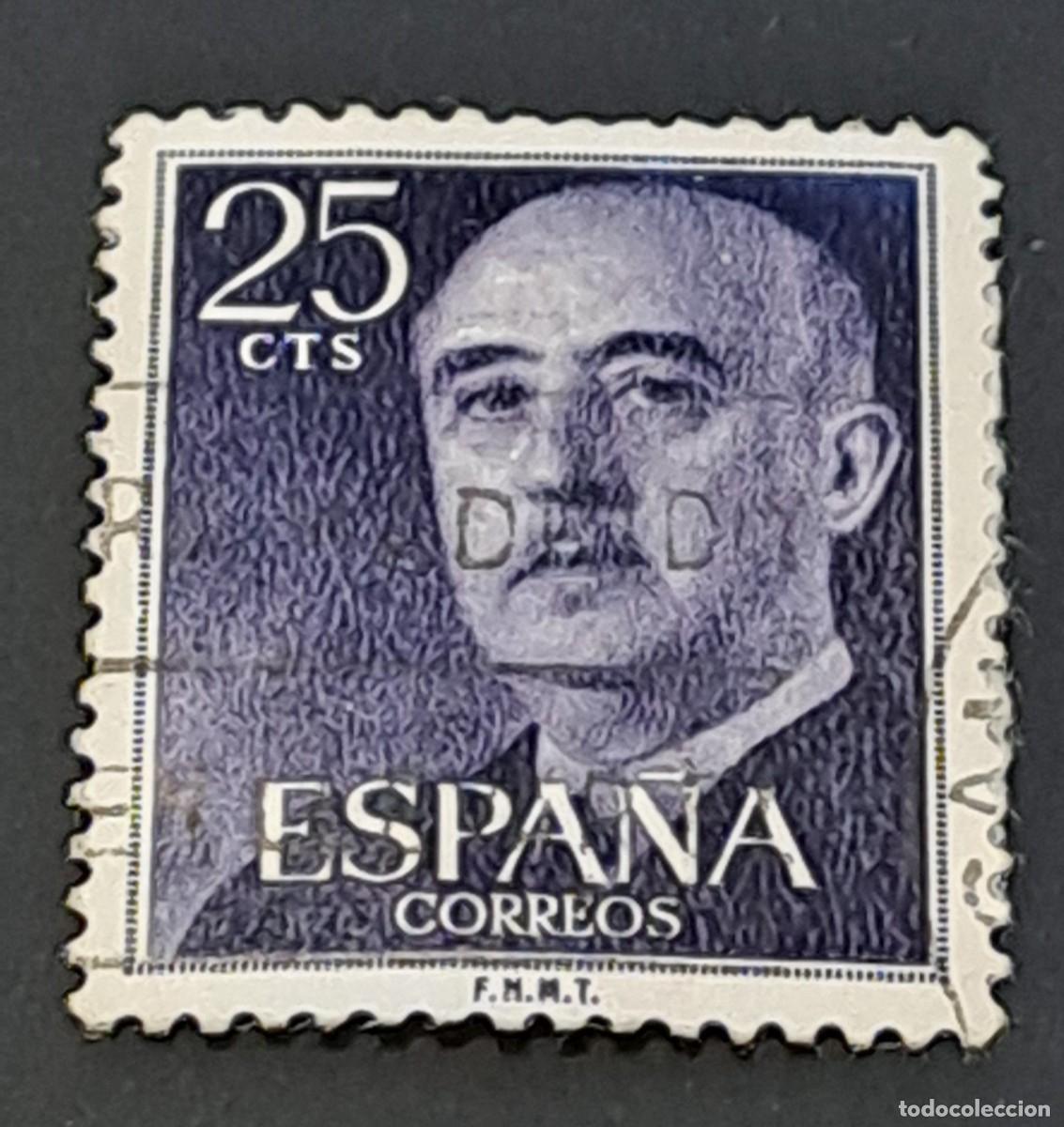 Sellos: ESPA&Ntilde;A - SELLO DE FRANCO DE 25 C&Eacute;NTIMOS - Foto 1