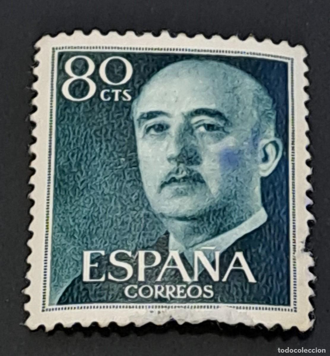 Sellos: ESPA&Ntilde;A - SELLO DE FRANCO DE 80 CENTIMOS - Foto 1