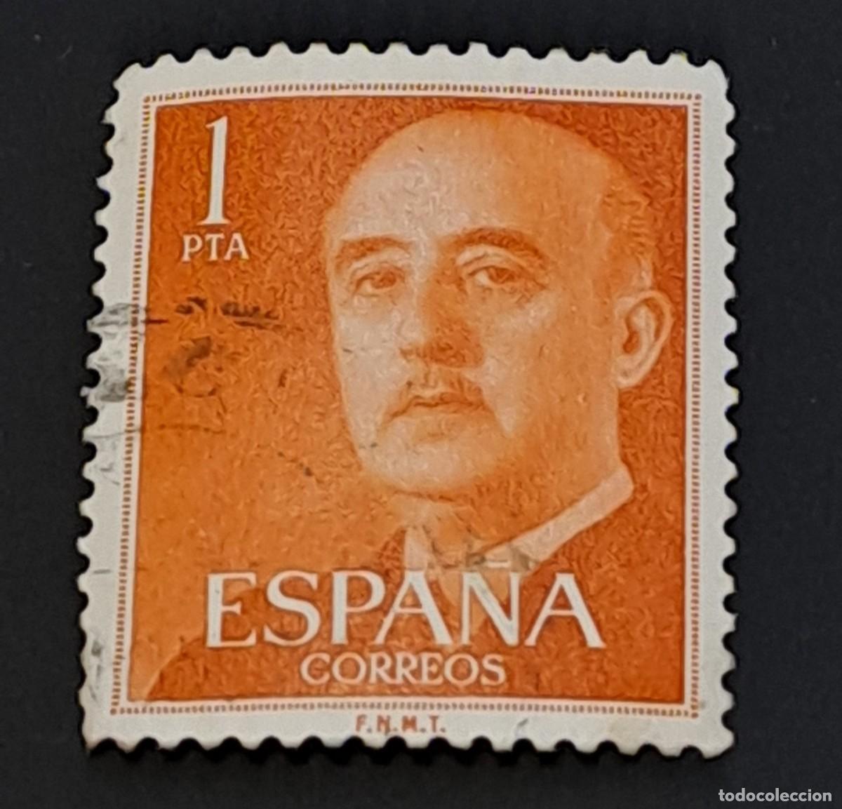 Sellos: ESPA&Ntilde;A - SELLO DE FRANCO DE 1 PESETA - Foto 1