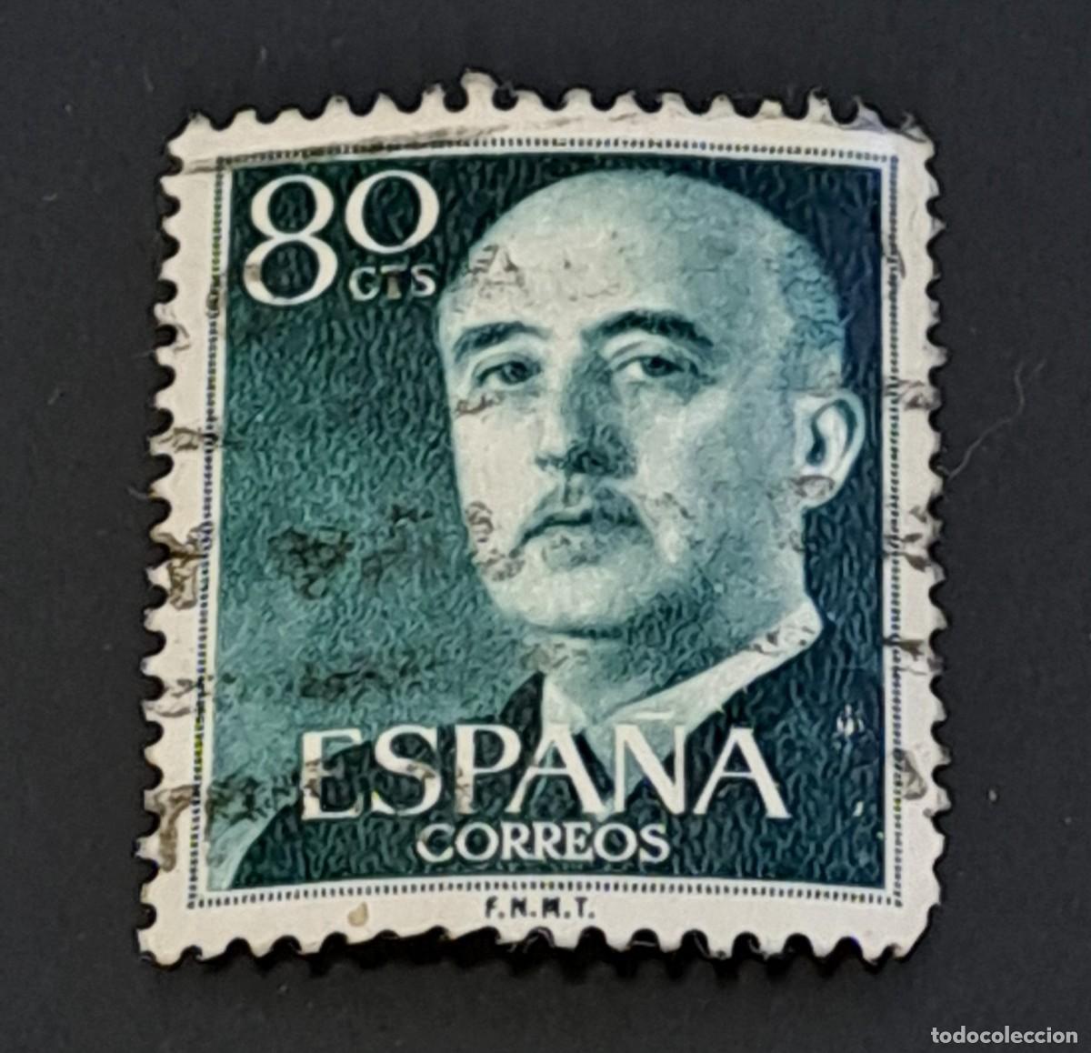 Sellos: ESPA&Ntilde;A - SELLO DE FRANCO DE 80 CENTIMOS - Foto 1