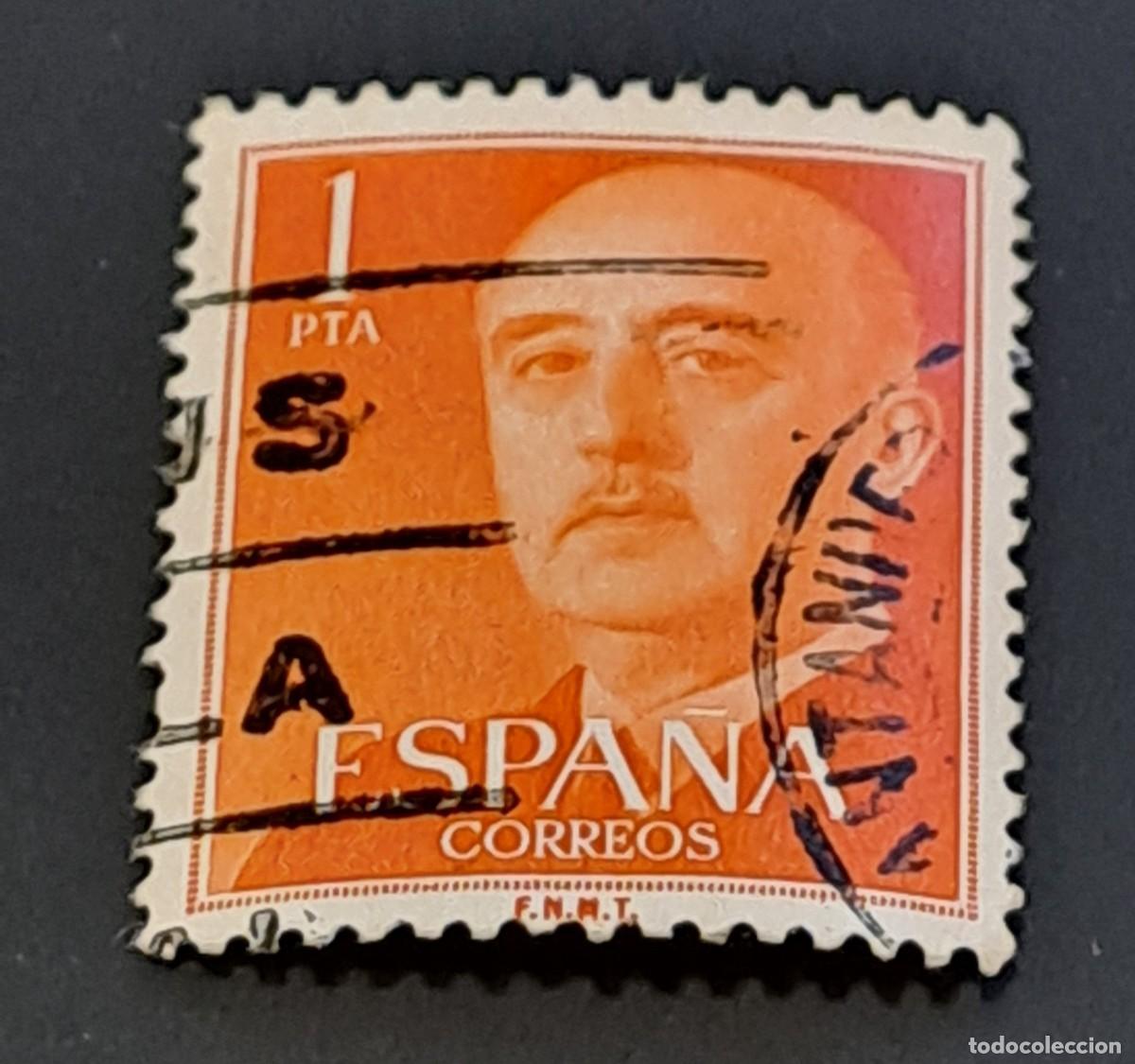 Sellos: ESPA&Ntilde;A - SELLO DE FRANCO DE 1 PESETA - Foto 1