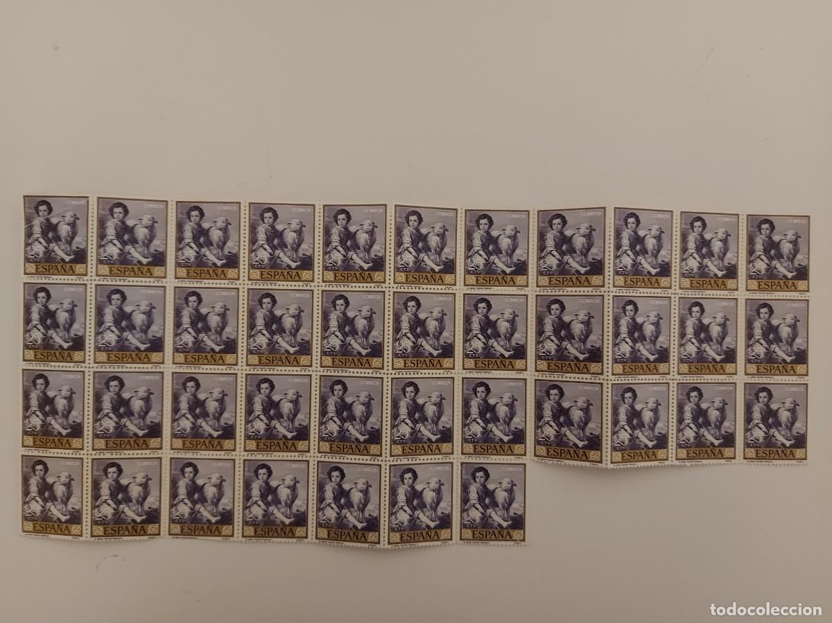 Selos: Bloque de 40 sellos de 25 cts. El Buen Pastor. Murillo.1960