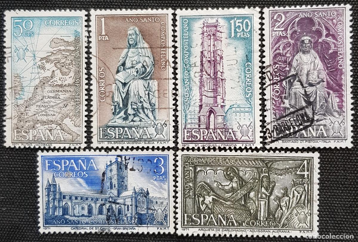 Sellos: Espa&ntilde;a 1971 A&ntilde;o Santo Compostelano - Foto 1