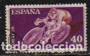 Sellos: Edifil n&ordm; 1307, ciclismo, usado - Foto 1