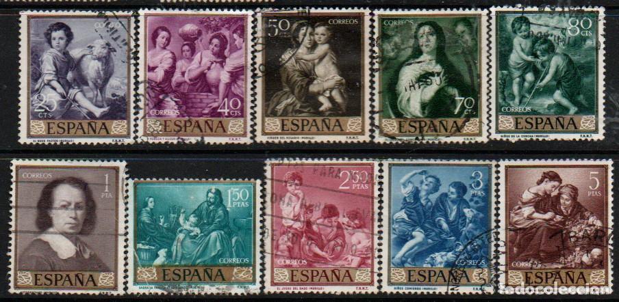 Sellos: EDIFIL 1270, MURILLO: USADO, SERIE COMPLETA - Foto 1