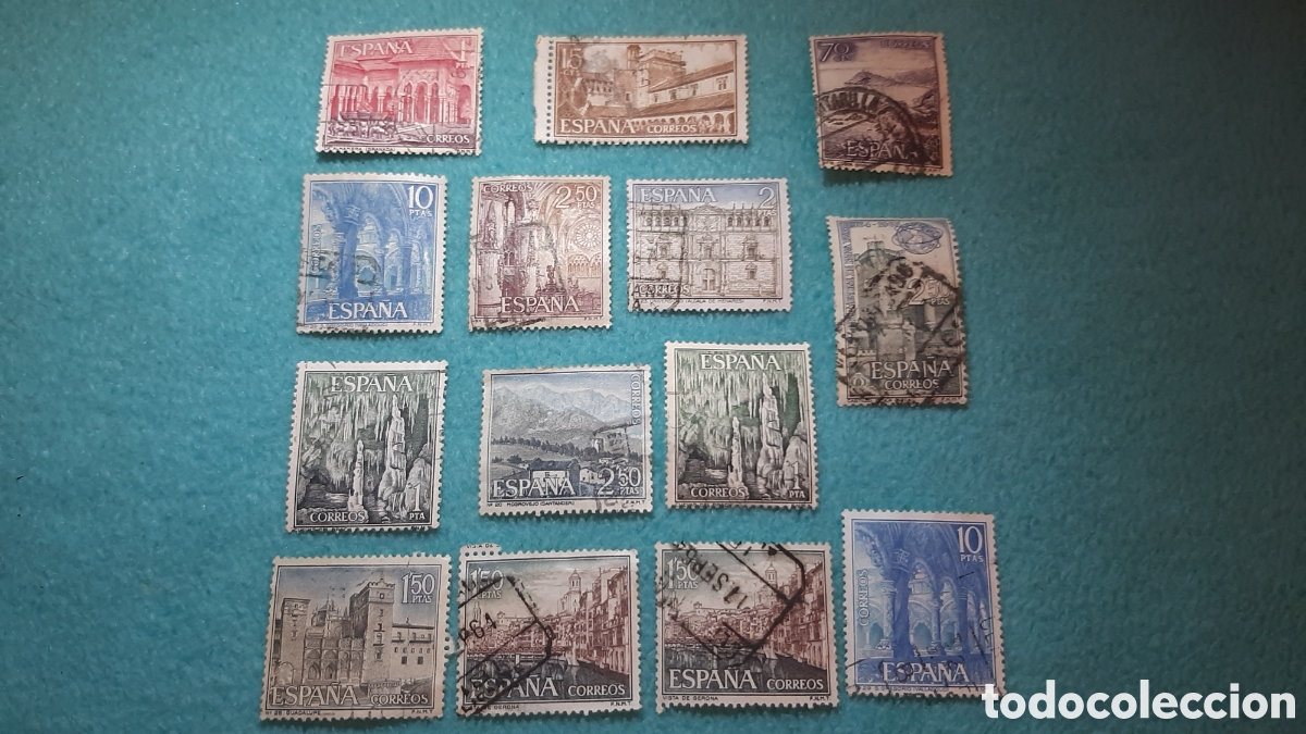 Sellos: (ESPA&Ntilde;A)(TEM&Aacute;TICA MONUMENTOS-EDIFICIOS) LOTE DE SELLOS EN USADO - Foto 1