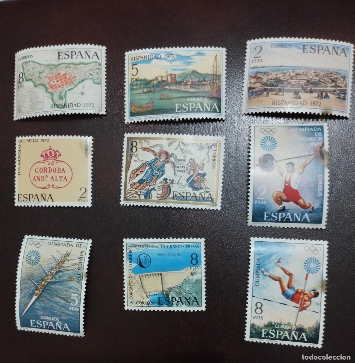 Sellos: Lote de 9 sellos nuevos de 1972 - Foto 1