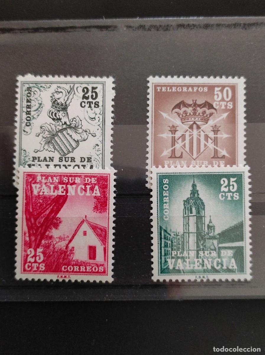 Sellos: ESPA&Ntilde;A. PLAN SUR DE VALENCIA. E- 1 - 4. Nuevos sin charnela. 225 - Foto 1
