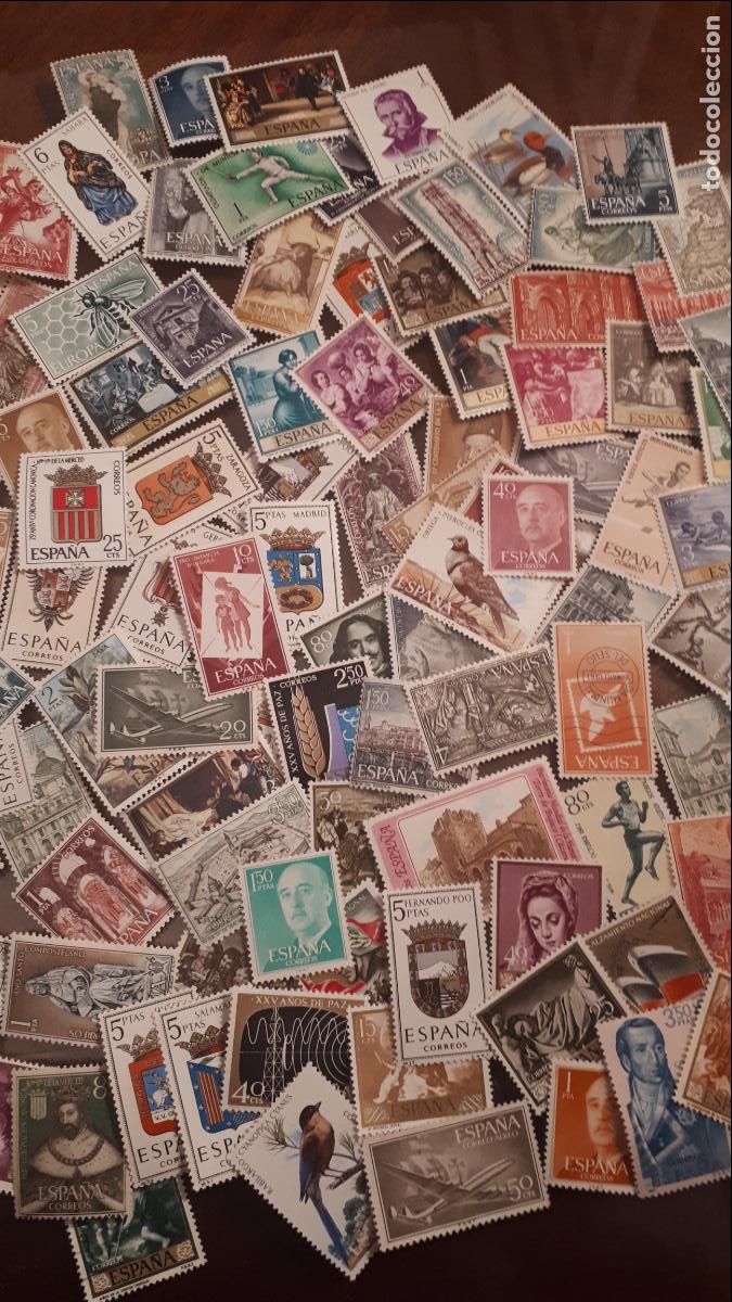 Sellos: ESPA&Ntilde;A. **. LOTE DE 100 SELLOS DIFERENTES - Foto 2