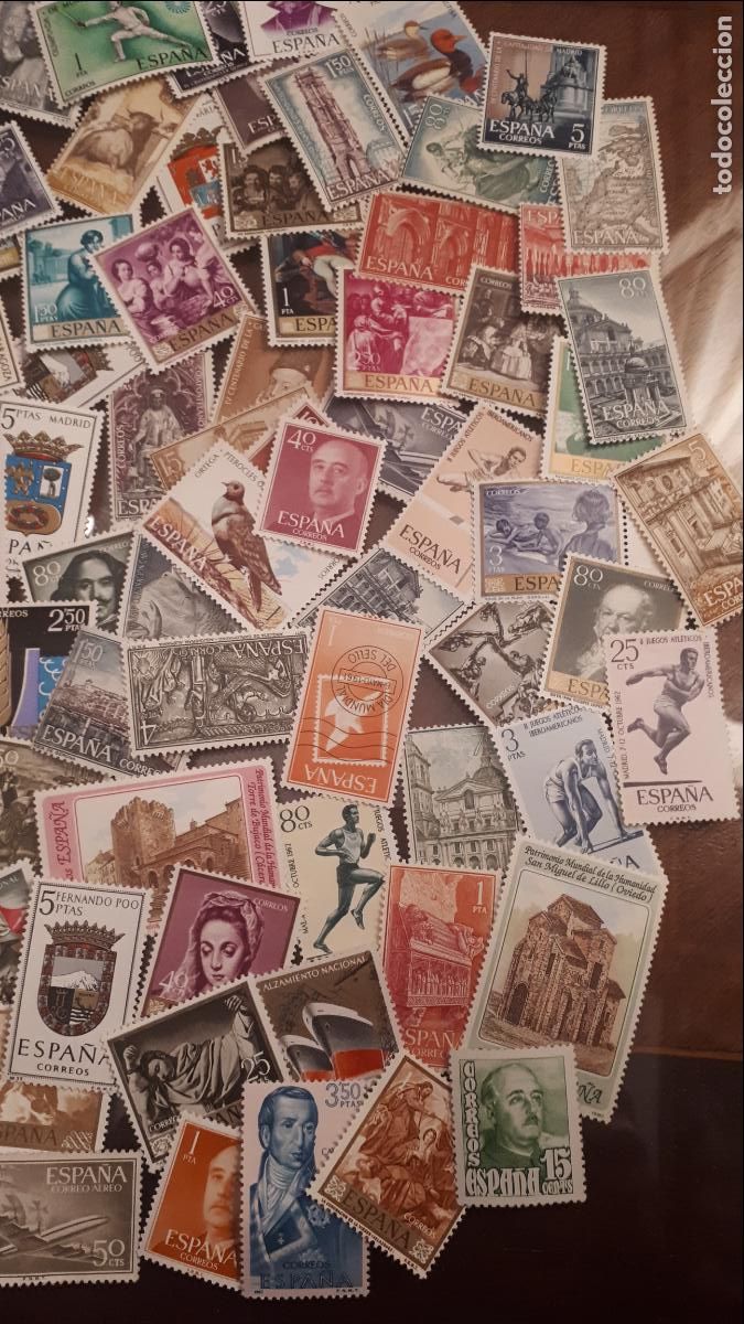 Sellos: ESPA&Ntilde;A. **. LOTE DE 100 SELLOS DIFERENTES - Foto 3