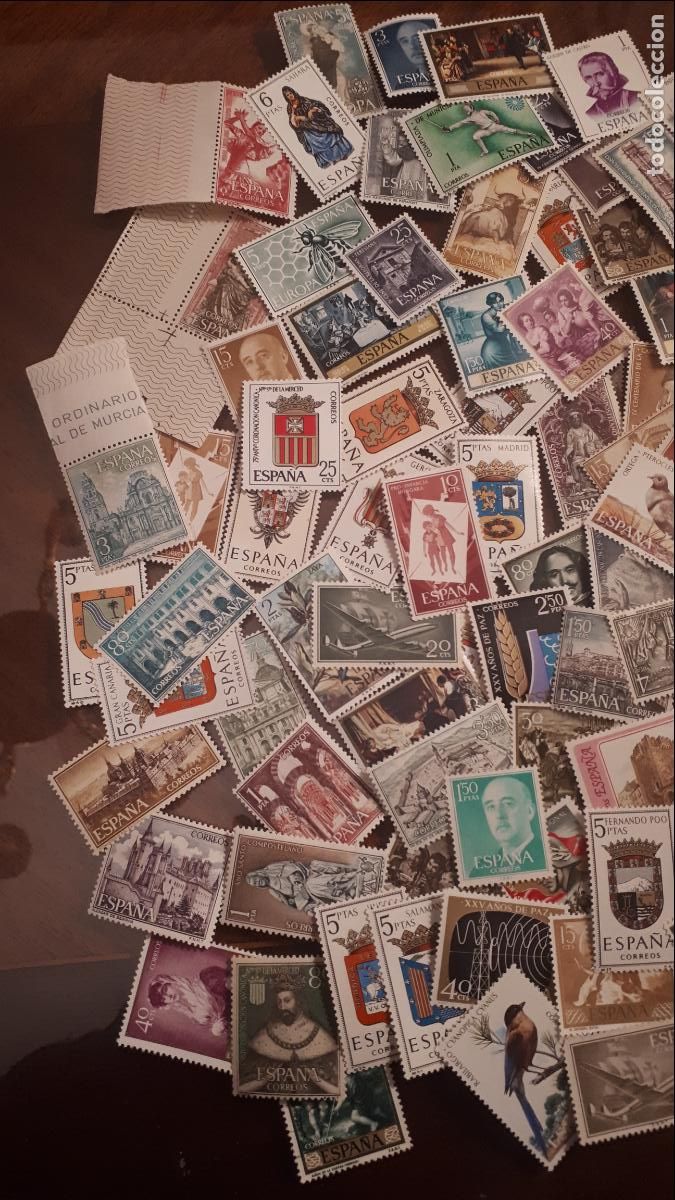 Sellos: ESPA&Ntilde;A. **. LOTE DE 100 SELLOS DIFERENTES - Foto 4