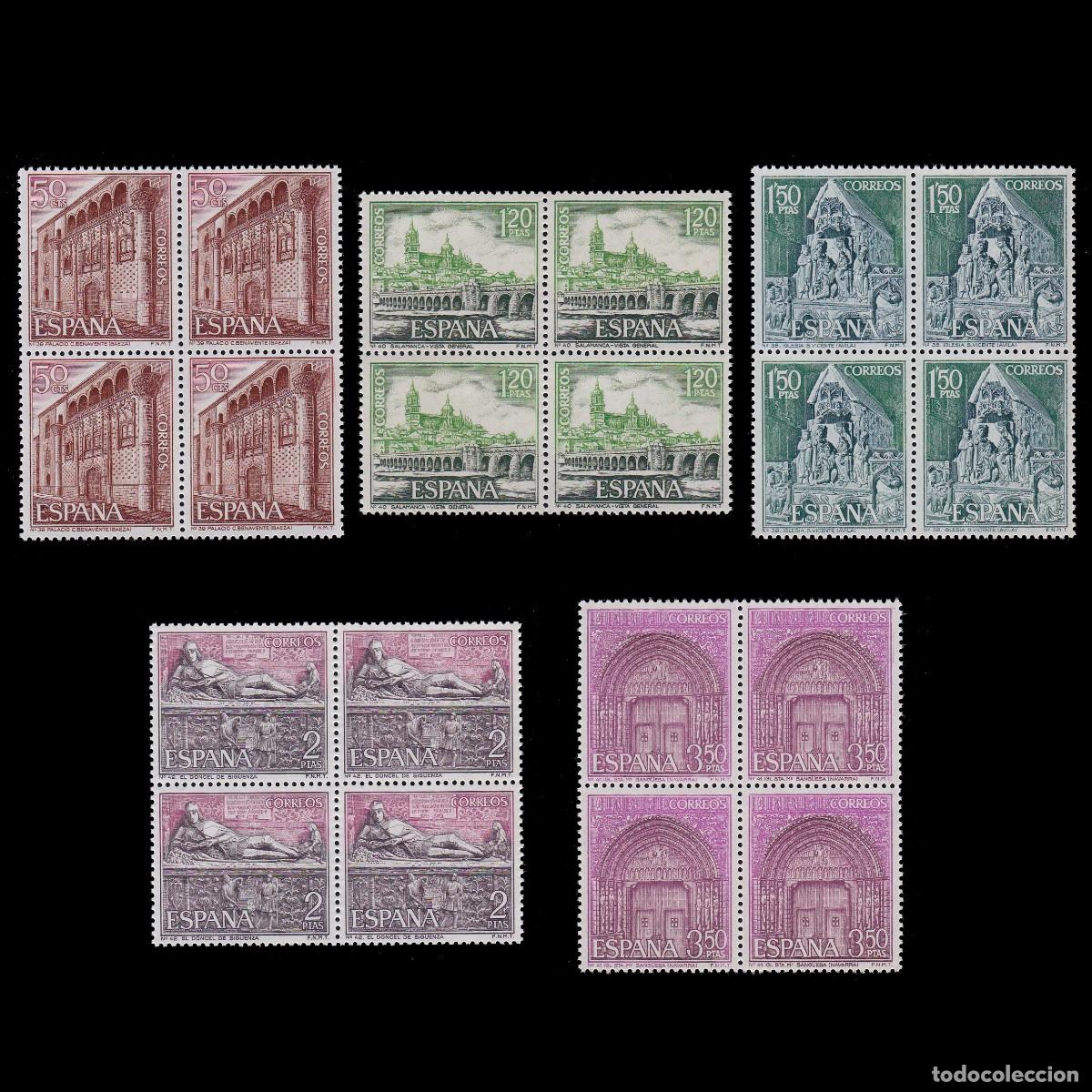 Sellos: Espa&ntilde;a.1968.SERIE TUR&Iacute;STICA.BLQ 4.Nuevo**.Edifil 1875-1879