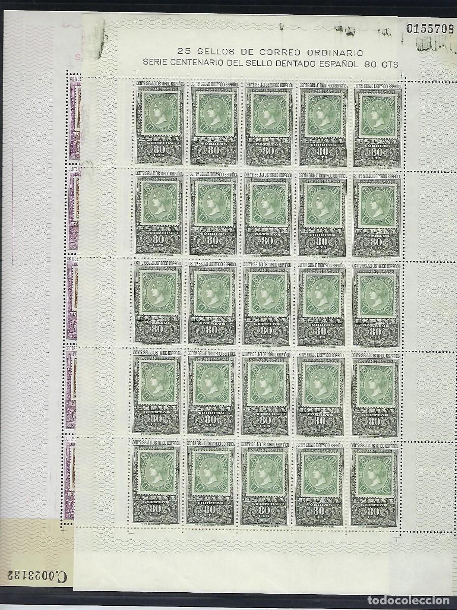 Sellos: ESPA&Ntilde;A. A&ntilde;o 1965. Centenario del primer sello dentado. - Foto 2