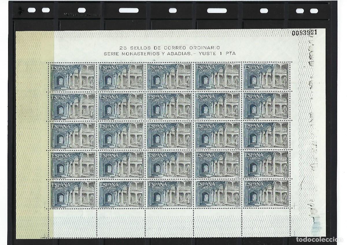 Sellos: ESPA&Ntilde;A. A&ntilde;o 1965. Monasterio de Yuste. - Foto 2
