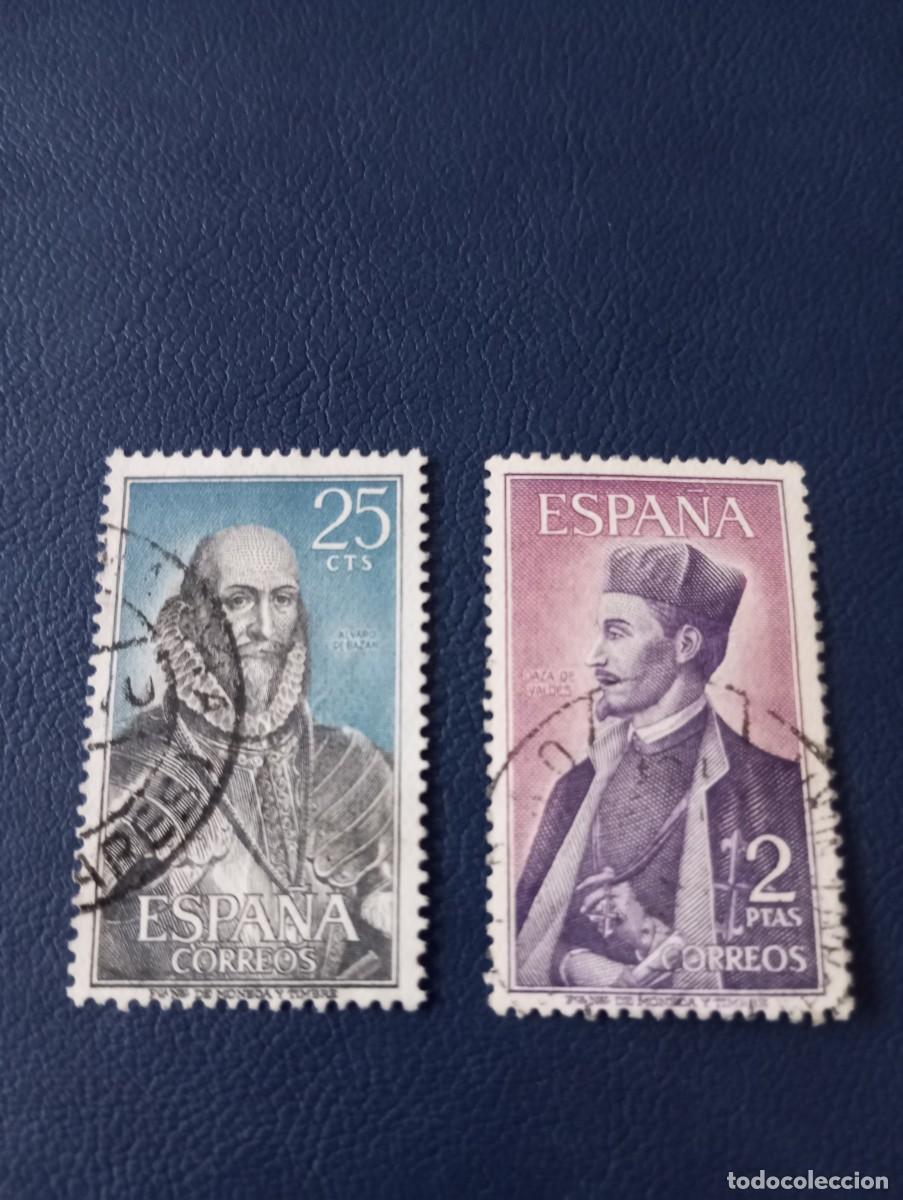 Sellos: ESPA&Ntilde;A, 1966, ALVARO DE BAZ&Aacute;N Y DAZA DE VALD&Eacute;S - Foto 1