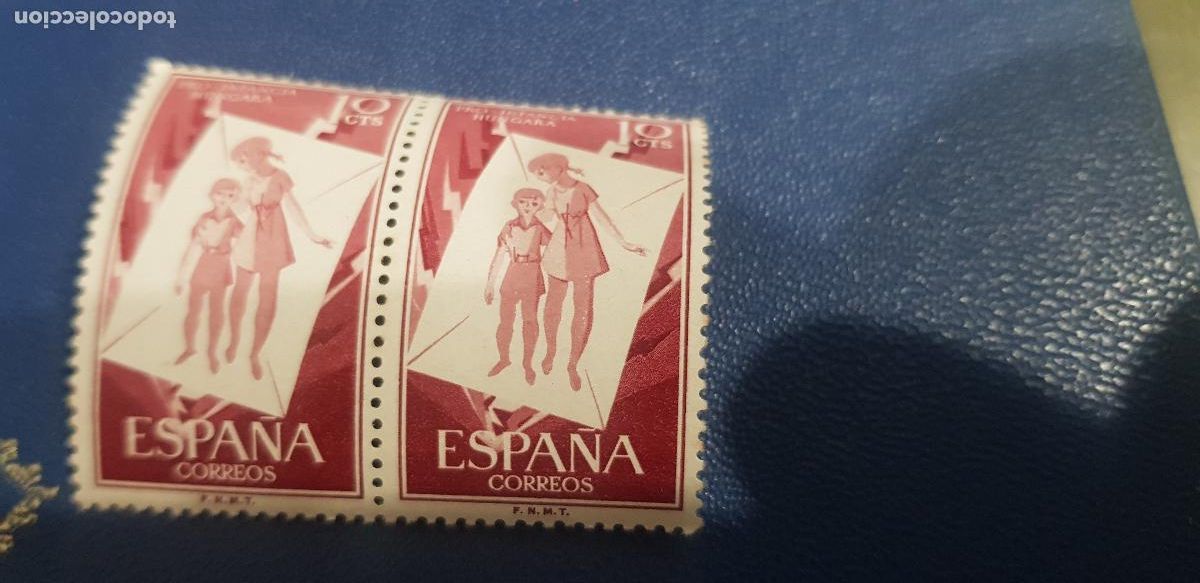 Sellos: ESPA&Ntilde;A 1956 PRO INFANCIA HUNGARA - Foto 1