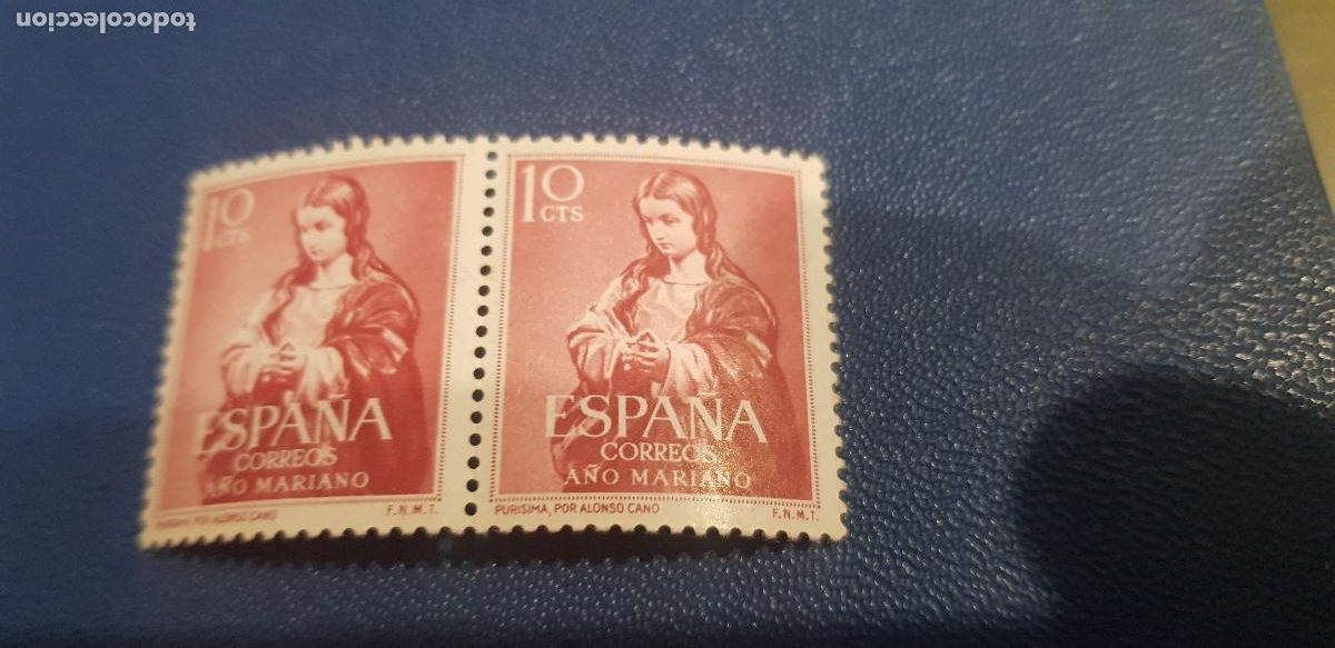 Sellos: ESPA&Ntilde;A 1954 A&Ntilde;O MARIANO - Foto 1