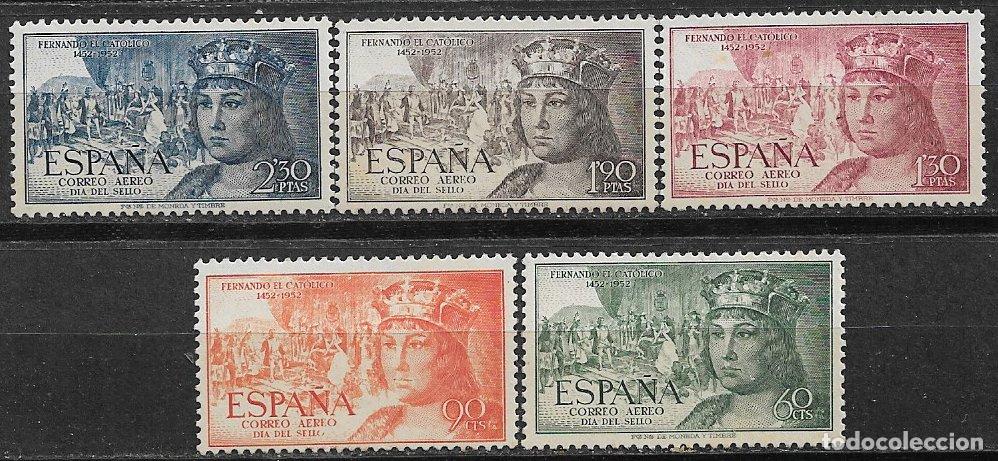 Sellos: 1952 V Centenario nacimiento de Fernando, a&eacute;reos, Edifil n&ordm; 1106 / 0 * *