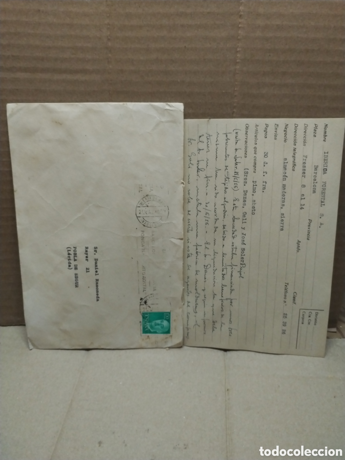 Sellos: CARTA CON SELLO ANTIGUO - Foto 1
