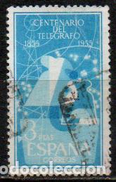 Sellos: EDIFIL N&ordm; 1182, centenario del tel&eacute;grafo, usado - Foto 1