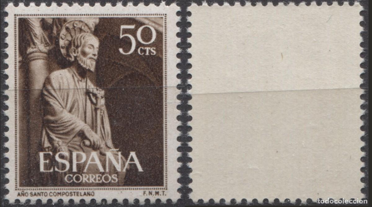 Sellos: 1954-A&ntilde;o Santo Compostelano - Edifil 1130/1 - Foto 1