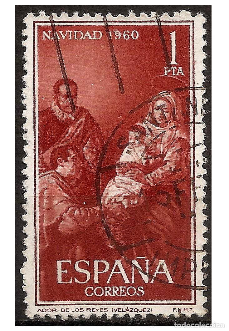 Sellos: ESPA&Ntilde;A 1960. EDIFIL 1325. NAVIDAD. USADO - Foto 1