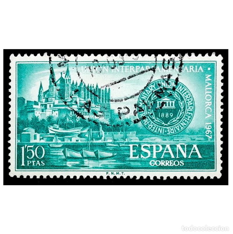 Sellos: ESPA&Ntilde;A 1967. EDIFIL 1789. INTERPARLAMENTARIA. USADO - Foto 1