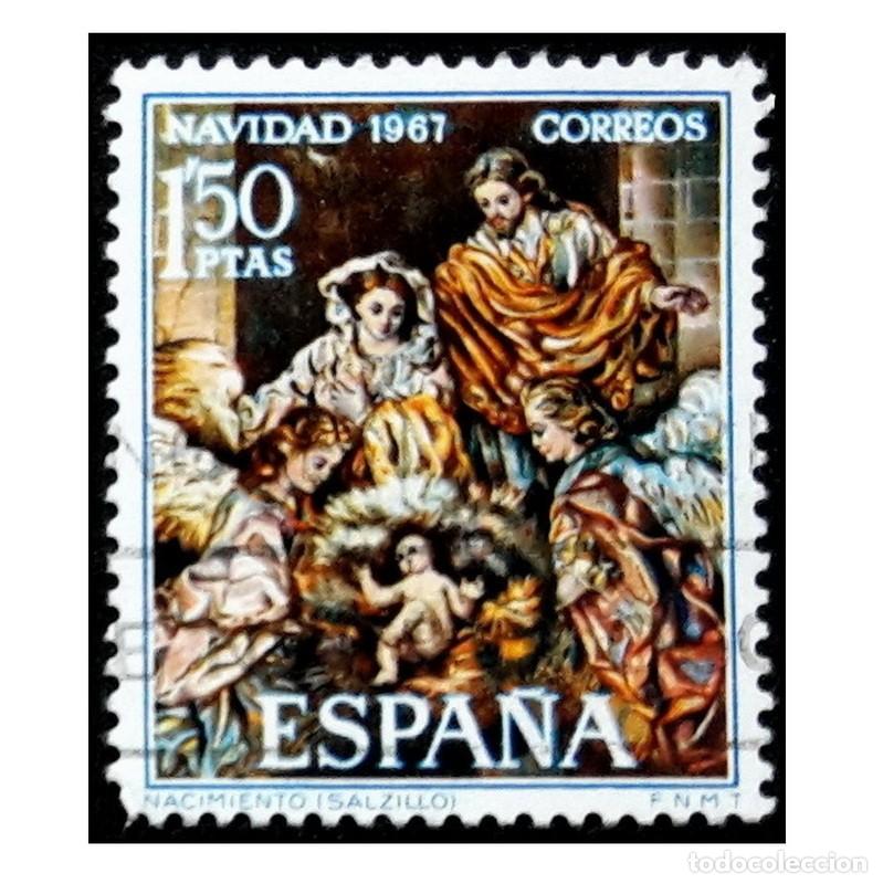 Sellos: ESPA&Ntilde;A 1967. EDIFIL 1838. NAVIDAD. USADO - Foto 1