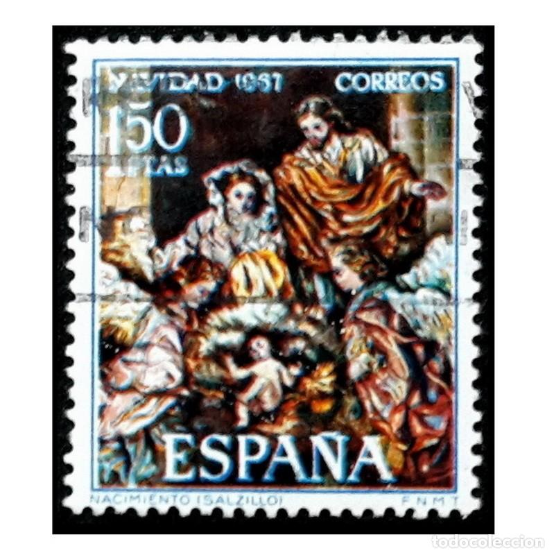 Sellos: ESPA&Ntilde;A 1967. EDIFIL 1838. NAVIDAD. USADO - Foto 1